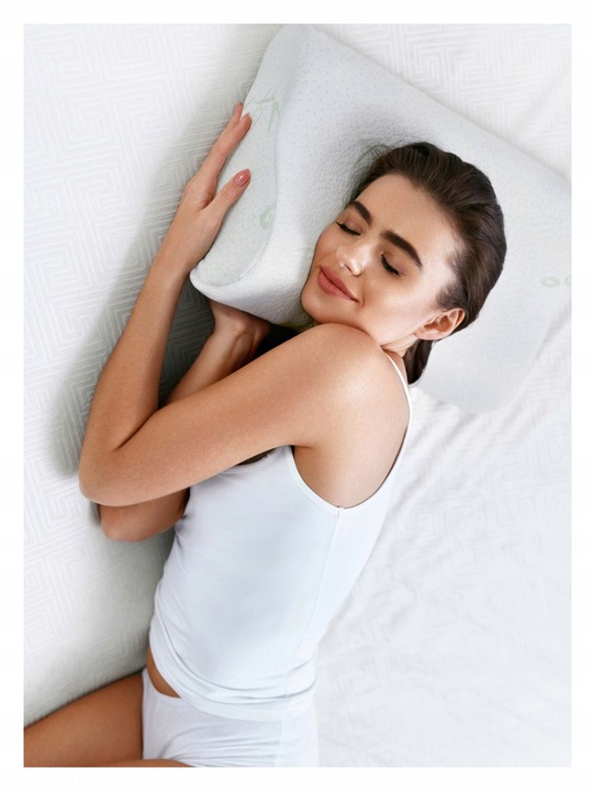 Poduszka ORTOPEDYCZNA do spania MEMORY profilowana na boku plecach