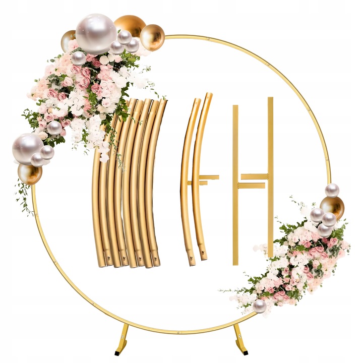 Stojak na balony stelaż KOŁO do balonów METAL 2m łuk ścianka zdjęć