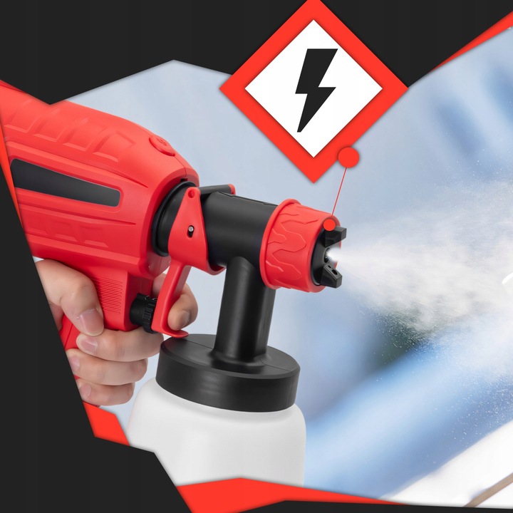 PISTOLET ELEKTRYCZNY NATRYSKOWY DO FARB 1200 ML AGREGAT MALARSKI 400W