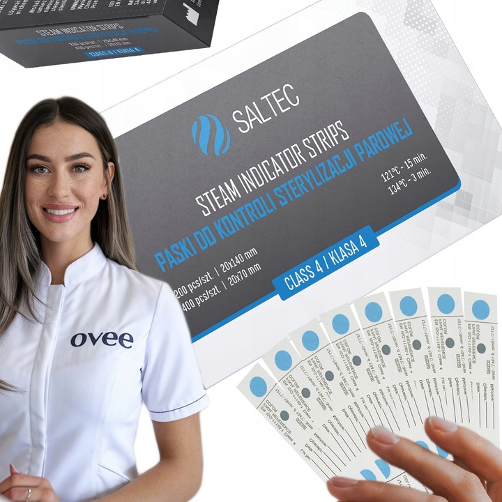 Paski SALTEC do sterylizacji parowej AUTOKLAW 400 sztuk +szczotka