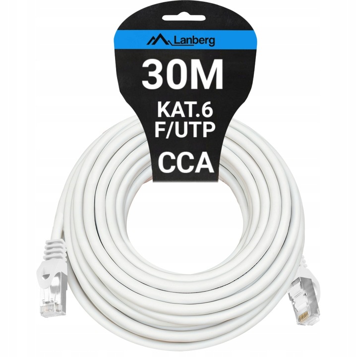 KABEL PRZEWÓD LAN SIECIOWY RJ45 CCA ETHERNET KAT.6 CAT FTP 30M LANBERG