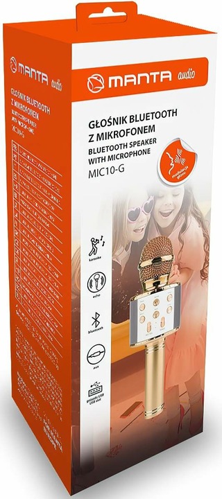 MIKROFON KARAOKE GŁOŚNIK BLUETOOTH MANTA MODULACJA