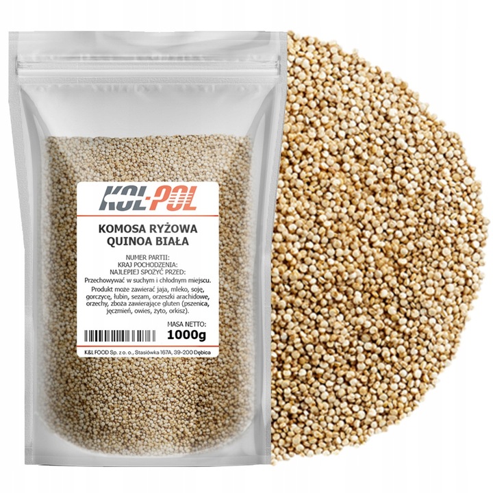 KOMOSA RYŻOWA QUINOA 1kg Biała naturalna bogata w białko jakość Kol-Pol