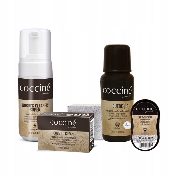 Zestaw do czyszczenia zamszu i nubuku Coccine 4w1