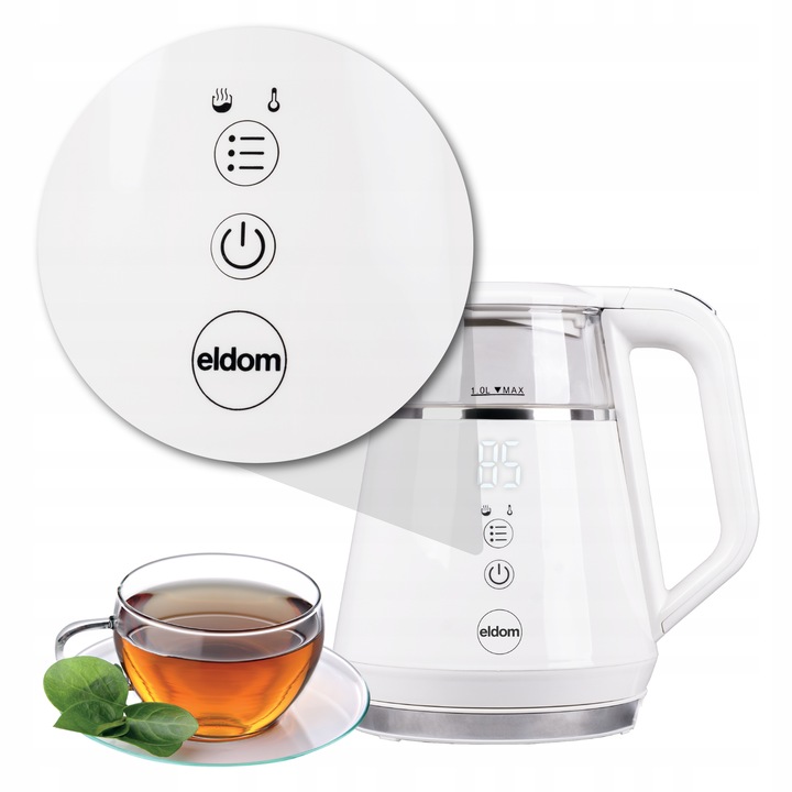 Czajnik bezprzewodowy z regulacją temperatury C505B Eldom 1100W 1L