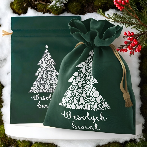 Torba worek torebka prezenty prezent prezentowy świąteczny Święta 30X45 4pc