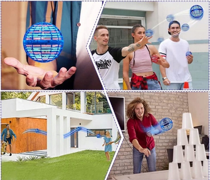 KOSMOKULAA LATAJĄCA KULA UFO PIŁKA ŚWIECĄCA STEROWANA RĘKĄ DRON NA PREZENT