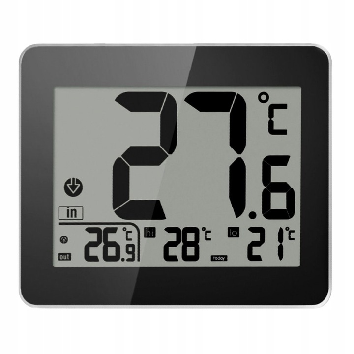 Termometr cyfrowy LCD zewnętrzny/wewnętrzny 2w1