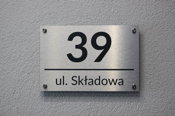 Tabliczka z numerem na dom tablica adresowa aluminiowa numer domu
