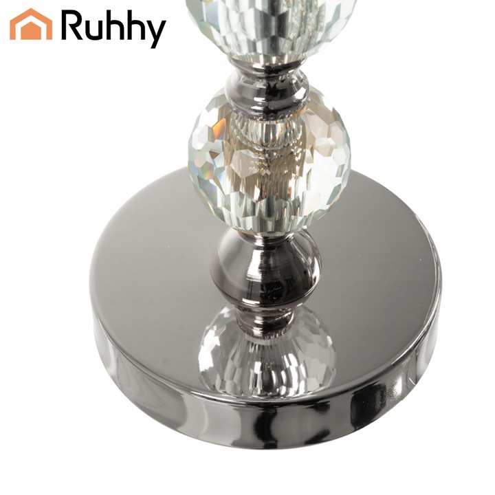 Świecznik Szklany Lampion Zestaw 1-2-3 Świeczniki na Nodze Srebrne