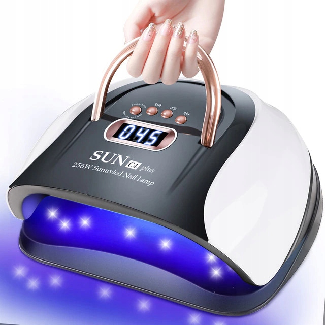 LAMPA DO PAZNOKCI UV LED 256W DO HYBRYD ŻELI MOCNA HYBRYDY SUN C4 PLUS