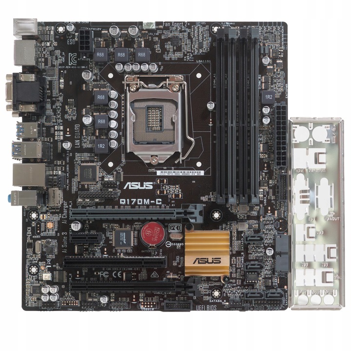 PŁYTA GŁÓWNA ASUS Q170M-C S1151 USB 3 PCIE 3.0 HDMI DP DVI VGA