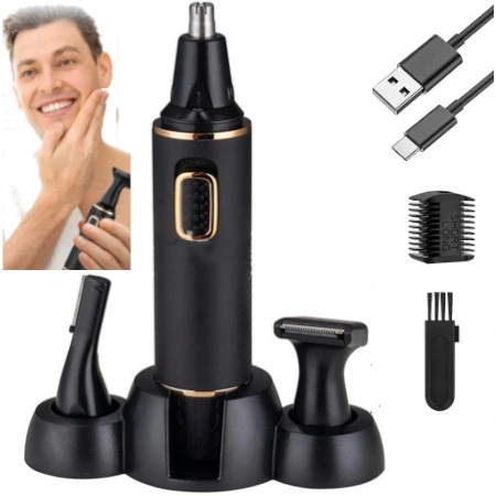 TRYMER GOLARKA DO NOSA USZU BRODY WŁOSÓW ZAROSTU 3w1 MOCNY USB PODSTAWKA