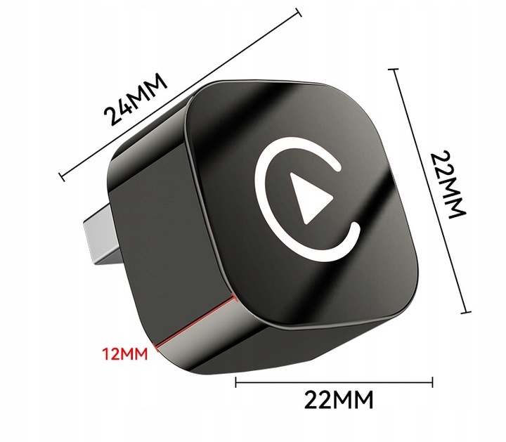 Mini bezprzewodowy adapter CarPlay Android Auto Plug and Play Dongle