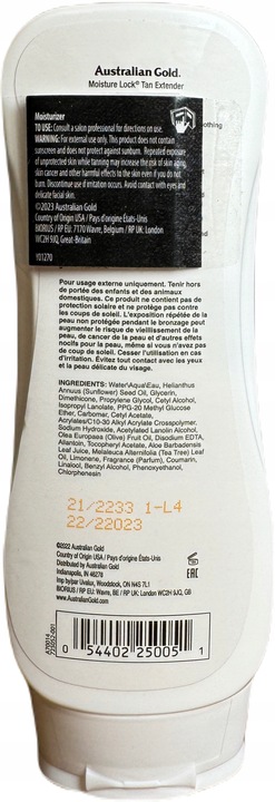 Australian Gold Balsam po opalaniu krem nawilżający do ciała Moisture Lock