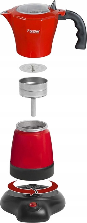 ELEKTRYCZNA Kawiarka 6F Ekspres Zaparzacz do Kawy Espresso Bestron