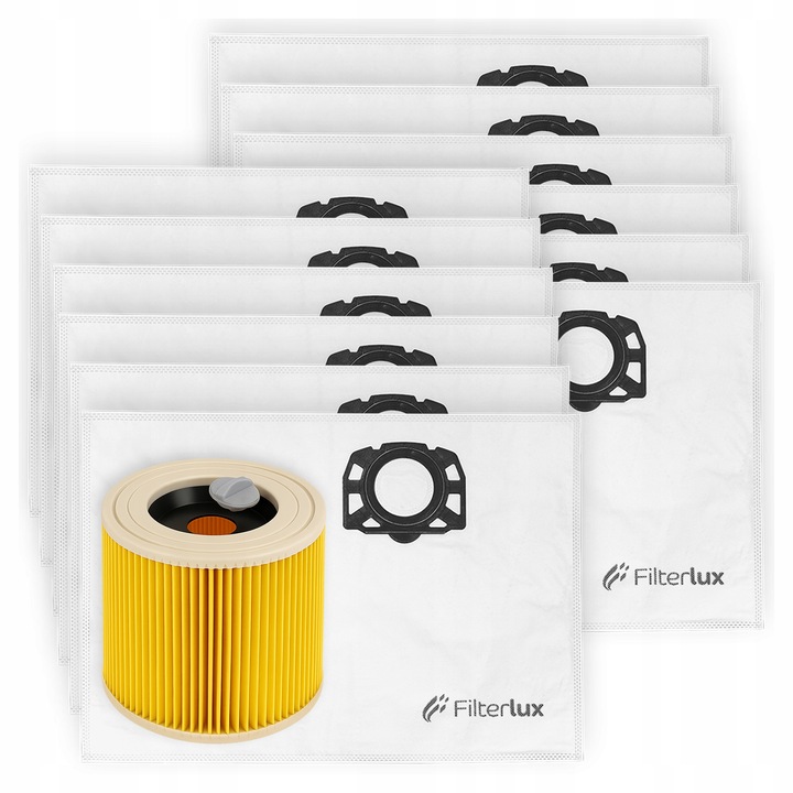 12x Worki Do Odkurzacza KARCHER WD3 WD2 V12 V15 V-17 V19 SE4001 Plus