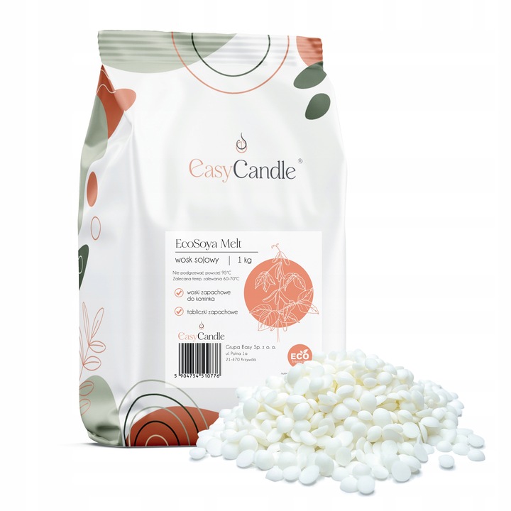 Wosk sojowy EcoSoya Melt do wosków i tart - 1 kg