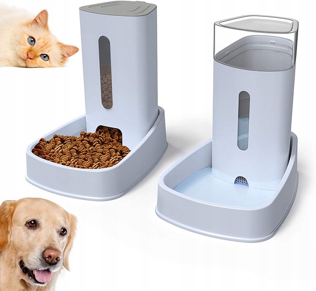 Zestaw automatycznych podajników Karmy i wody dla Psa kota 3,8l x 2szt