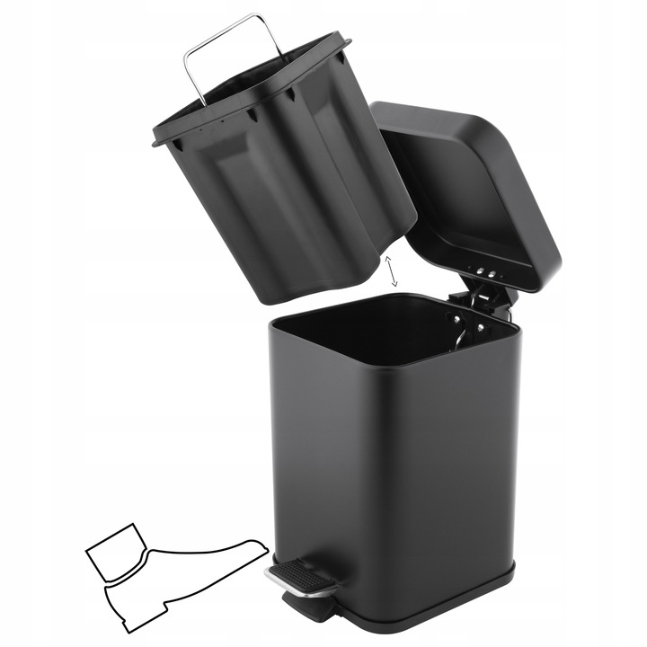 Zestaw łazienkowy KOSZ NA ŚMIECI stojak NA PAPIER TOALETOWY szczotka DO WC