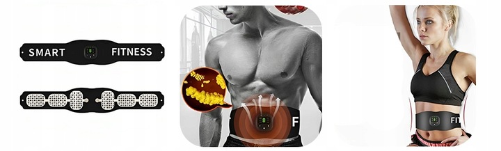 ELEKTROSTYMULATOR PAS MASAŻER WIBRUJĄCY ODCHUDZAJĄCY DO MIĘŚNI BRZUCHA 6W1