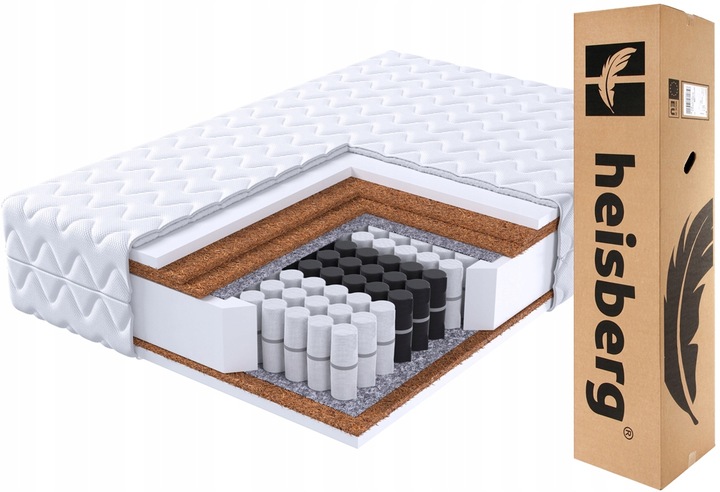 MATERAC 140x200 BIS pocket stref SUPER TWARDY 3X KOKOS H4/H5 23 cm