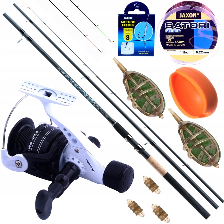 Zestaw METHOD FEEDER- Wędka Kołowrotek + akc JAXON