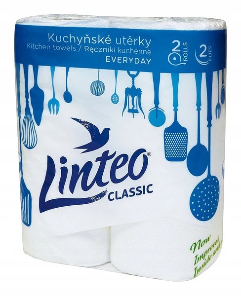 Ręcznik papierowy celuloza Linteo biały 12x2 szt