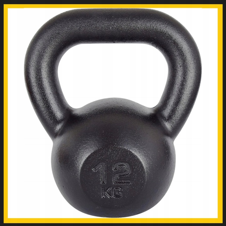 Kettlebell żeliwny odważnik kula kettle 12kg