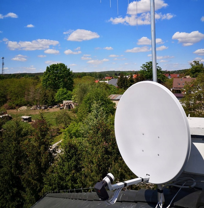 ANTENA SATELITARNA CZASZA TALERZ GRAFIT STALOWA MOCNA FULL HD 4K CORAB