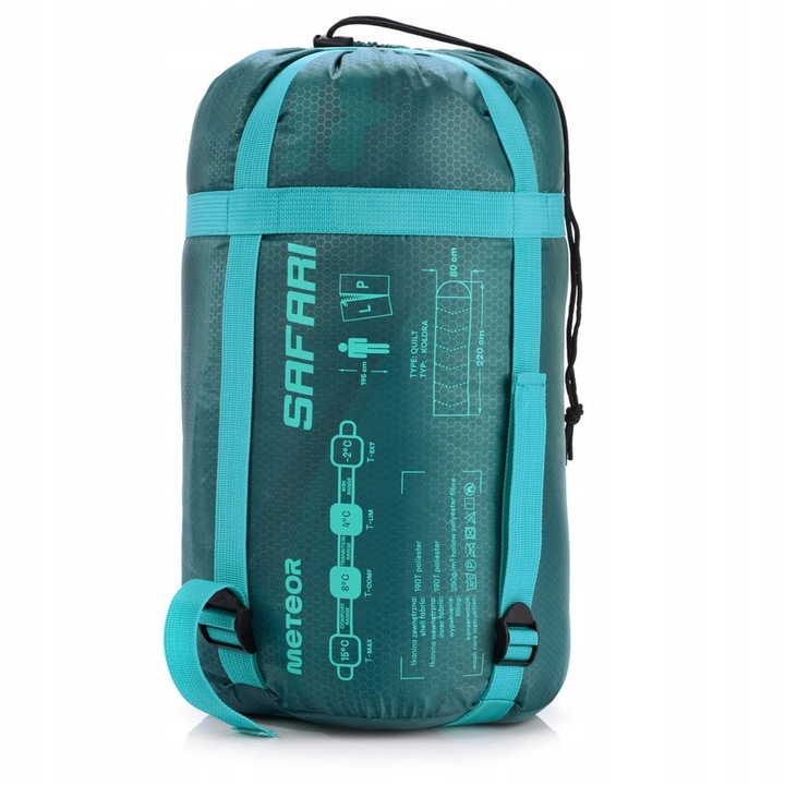 Śpiwór Turystyczny Duży Ciepły Koperta Kołdra Kempingowy Pod Namiot METEOR