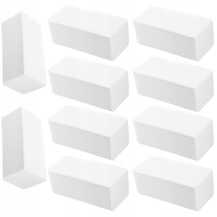 10x Ręcznik Papierowy ZZ BIAŁY składany 2W CELULOZA papier GRUBY 25x21,5cm