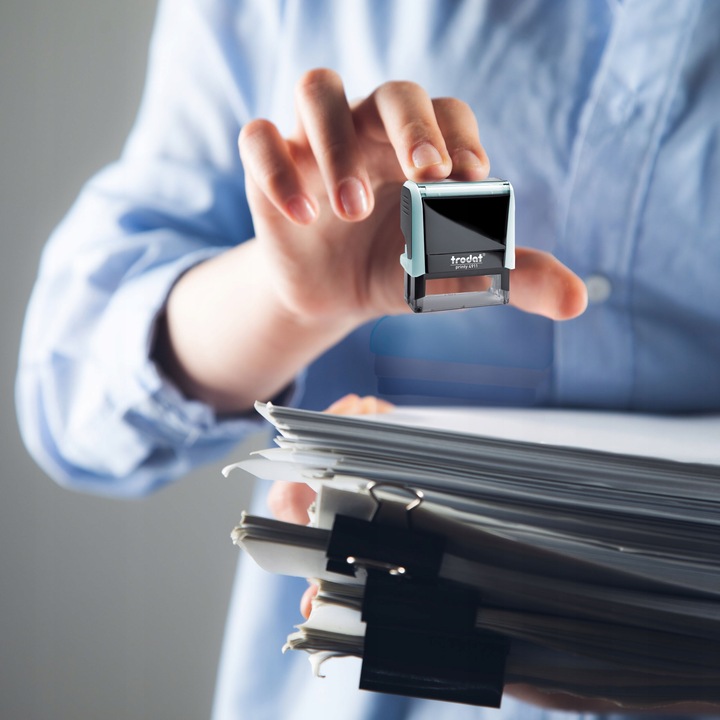 PIECZĄTKA TRODAT 4911 DO 4 LINII FIRMOWA IMIENNA BIUROWA PROJEKT + GUMKA