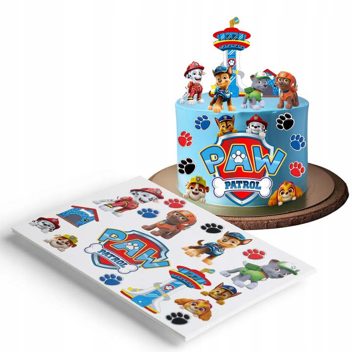 Jadalne Dekoracja z opłatka cukrowego PSI PATROL NIEBIESKI wycięte