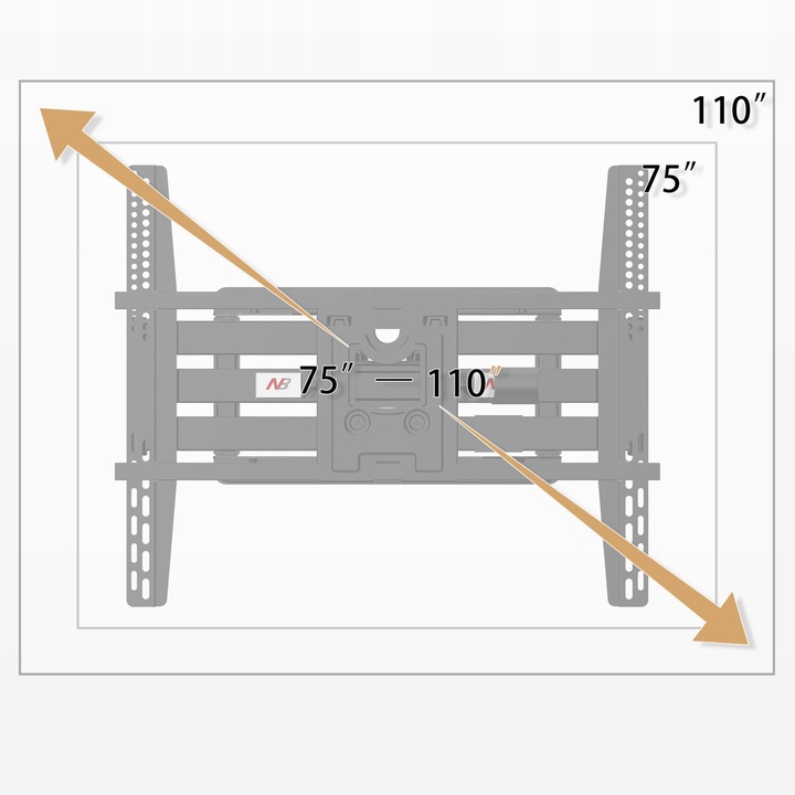 Certyfikowany Solidny Obrotowy Uchwyt do Telewizora Wieszak TV 75-110"