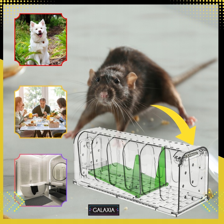 ŻYWOŁAPKA NA MYSZY 2 SZT Pułapka Łapka Szczury Pułapki Łapki 2X