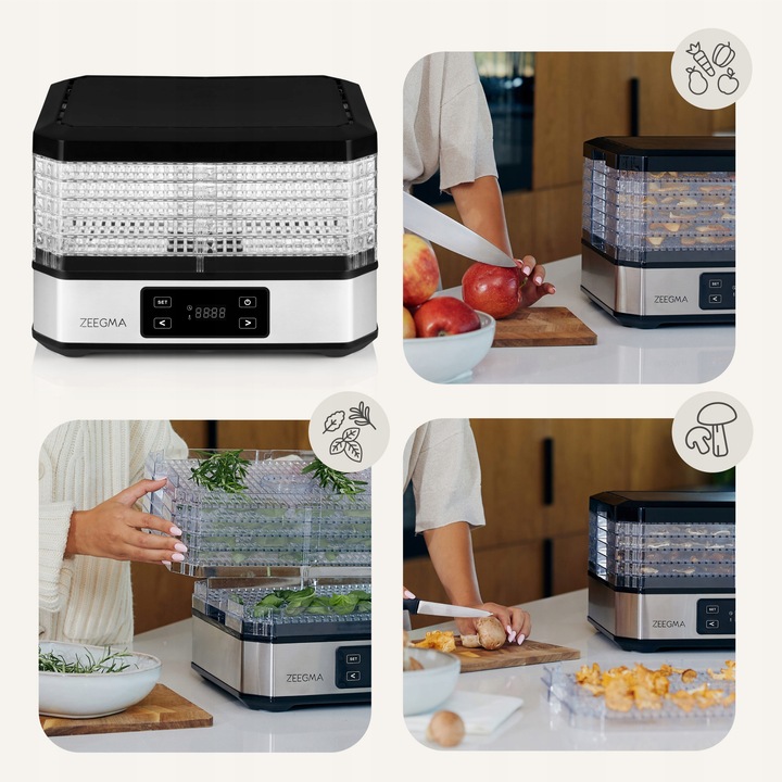 Suszarka spożywcza DUŻA Suszarka DO GRZYBÓW OWOCÓW WARZYW ZIÓŁ TIMER