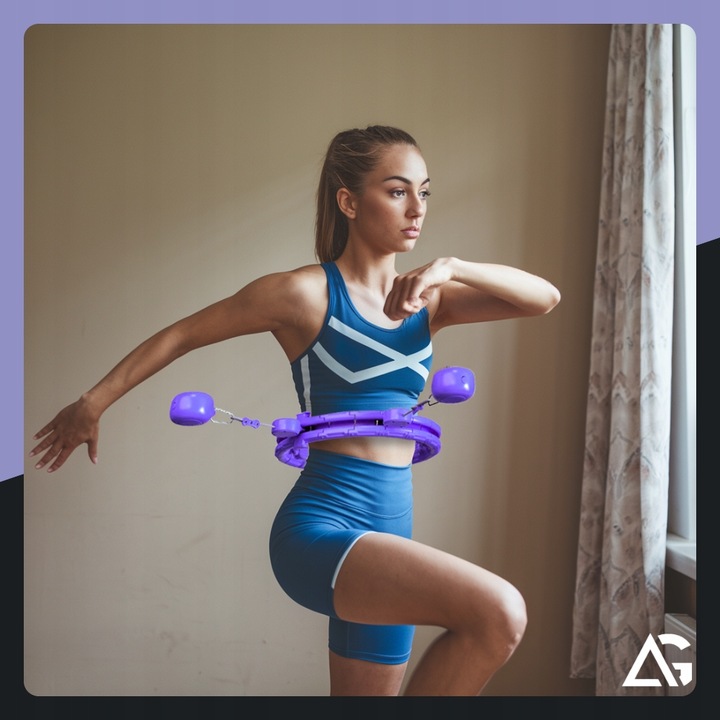 HULA HOP Z OBCIĄŻNIKIEM ODCHUDZAJĄCE Z LICZNIKIEM SMART HULAHOP
