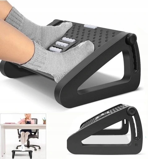 PODNÓŻEK BIUROWY PODSTAWA PLATFORMA POD STOPY REGULOWANY 6X ANTYPOŚLIZGOWY