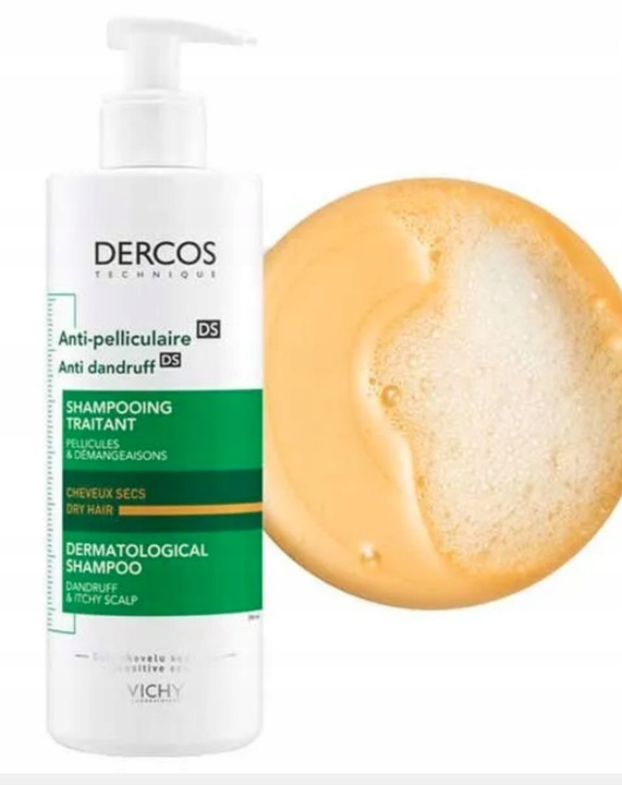 VICHY Dercos szampon przeciwłupieżowy do włosów suchych 390ml