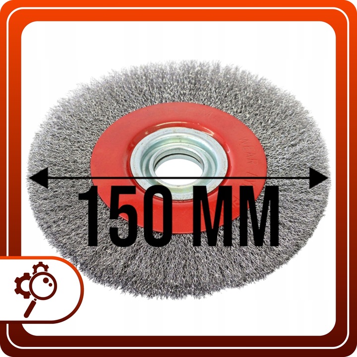 SZCZOTKA DRUCIANA do szlifierki stołowej tarczowa 150mm otw 33mm z