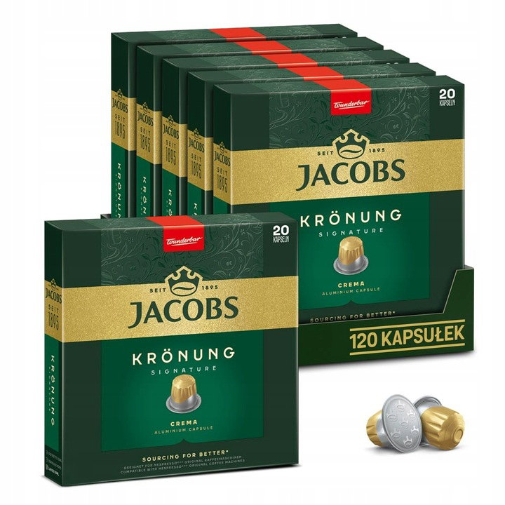 Kapsułki Jacobs do Nespresso(r)* Kronung Crema Signature, 100+20 GRATIS!