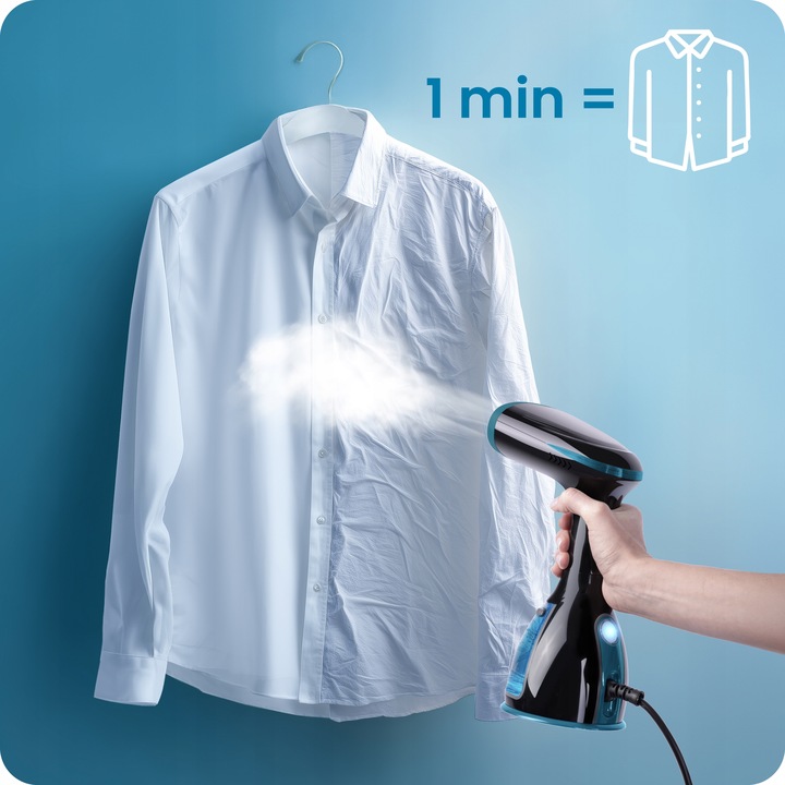 Parownica do ubrań 1500W Steamer parowy Żelazko parowe ZESTAW 32g/min