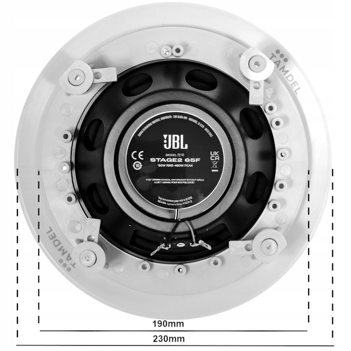 JBL Stage2 65F 165mm 480W Głośniki Sufitowe 2-Drożne | Zestaw