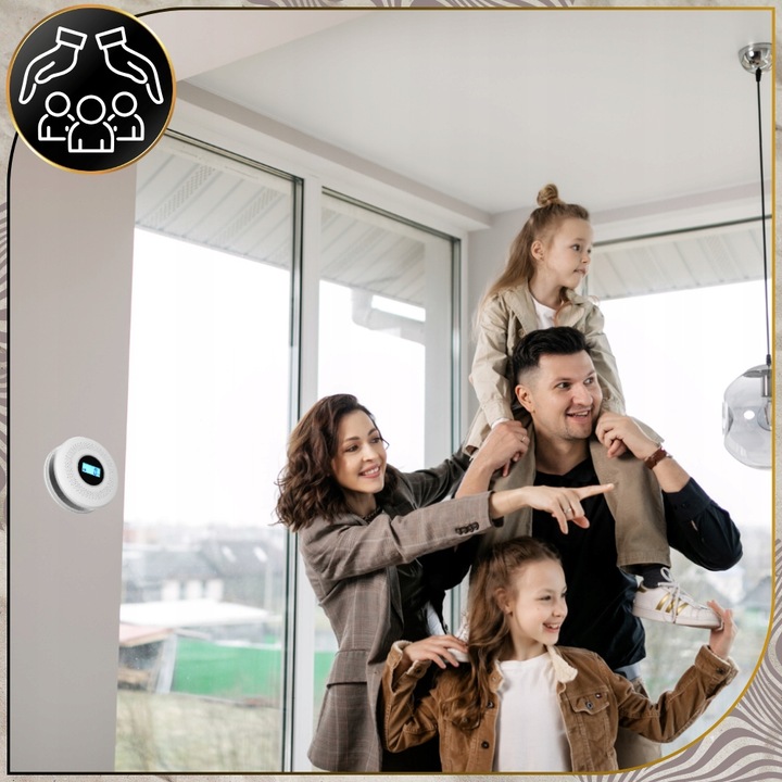 Czujnik czadu i dymu tlenku węgla pożaru ognia JKD 512COM