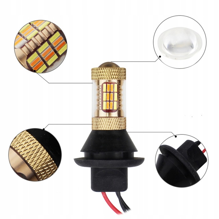 2W1 Światła DZIENNE I KIERUNKOWSKAZY LED DRL PY21W