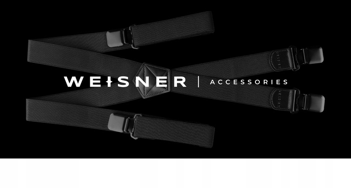 WEISNER X Black | ELEGANCKIE SZEROKIE SZELKI DO SPODNI GARNITURU NA