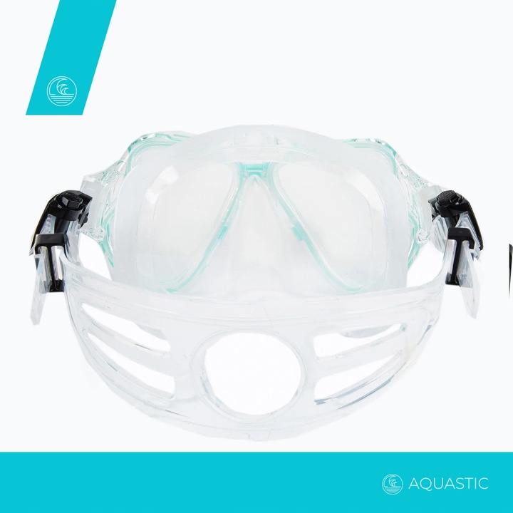 Zestaw do nurkowania AQUASTIC Maska + Fajka nieb.