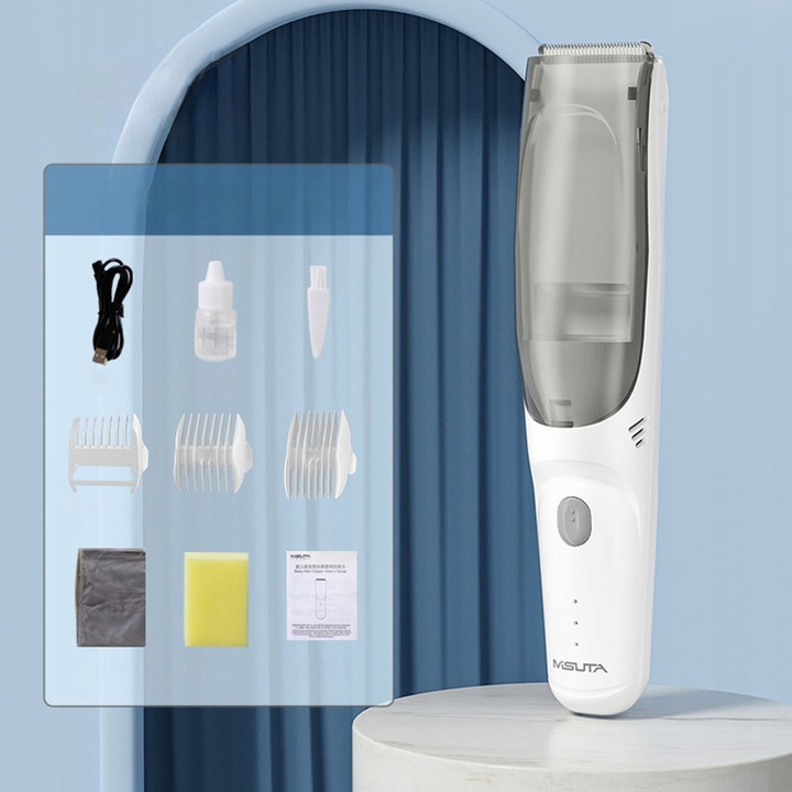 MASZYNKA DO STRZYŻENIA GOLENIA WŁOSÓW WCIĄGAJĄCA WŁOSY DLA DZIECI