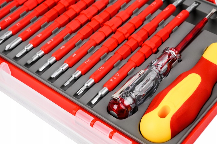 ZESTAW WKRĘTAKÓW ŚRUBOKRĘTY IZOLOWANE 25 ROZMIARÓW + WALIZKA DLA